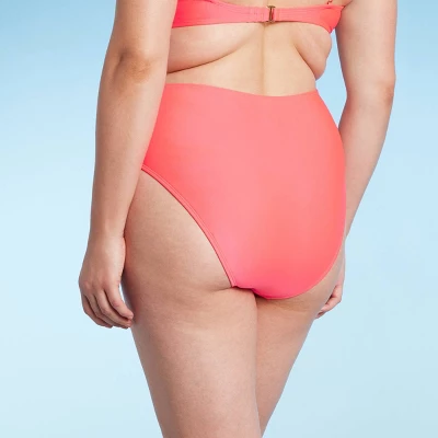 Women's High Waist Cheeky Bikini Bottom - Shade & Shoreâ„¢ Pink - Image 4