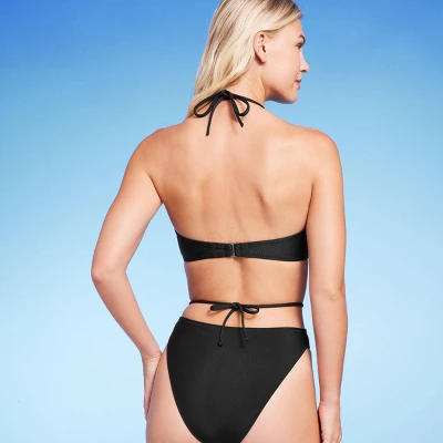 Women's Lightly Lined Ribbed Halter Bikini Top - Shade & Shoreâ„¢