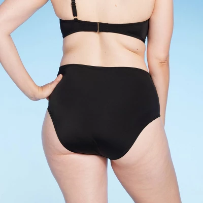 Women's High Waist Twist-Front Bikini Bottom - Shade & Shoreâ„¢ Black - Image 4