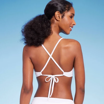 Women's Underwire Ruffle Trim Bikini Top - Shade & Shoreâ„¢ White