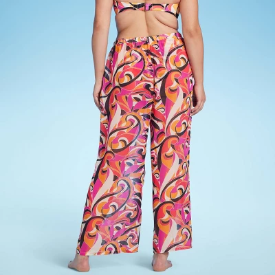 Women's Pull-On Cover Up Pants - Shade & Shoreâ„¢ Multi Abstract Print - Image 3