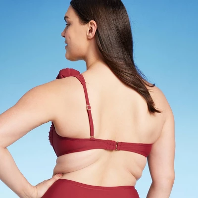 Women's One Shoulder Floret Detail Bikini Top - Shade & Shoreâ„¢ Red - Image 3