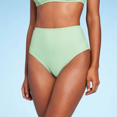 Women's High Waist Cheeky Bikini Bottom - Shade & Shoreâ„¢ Light Green - Image 7