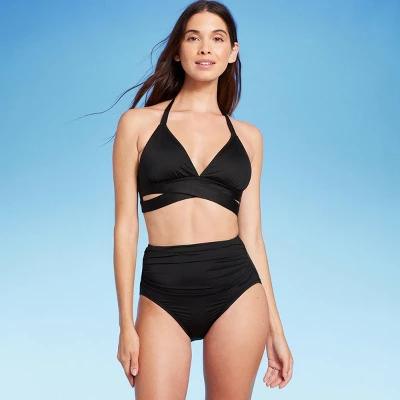 Women's Shirred High Waist Brief Full Coverage Bikini Bottom - Shade & Shoreâ„¢ - Image 2