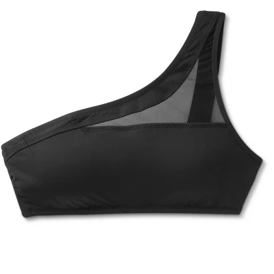Women's One Shoulder Mesh Bikini Top - Shade & Shoreâ„¢ Black - Image 5
