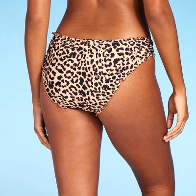 Women's Ruffle Cheeky Bikini Bottom - Shade & Shoreâ„¢ Multi Animal Print - Image 4