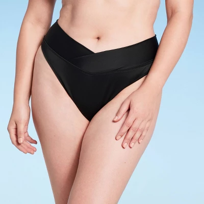 Women's V-Front Mid-Rise High Leg Cheeky Bikini Bottom - Shade & Shoreâ„¢ - Image 3