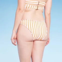 Women's Ruffle Cheeky Bikini Bottom - Shade & Shore™ Orange