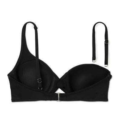 Women's Lightly Lined Twist-Front One Shoulder Bikini Top - Shade & Shoreâ„¢ Black - Image 6