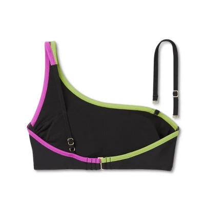 Women's Contrast Binding One Shoulder Bralette Bikini Top - Shade & Shoreâ„¢ - Image 6