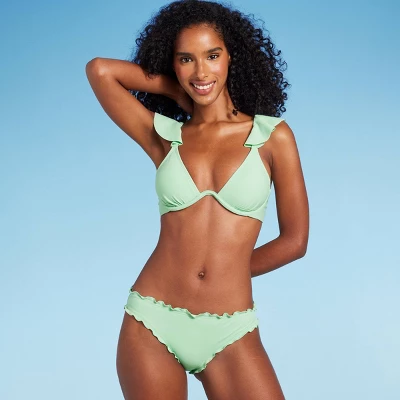 Women's Low-Rise Ruffle Cheeky Bikini Bottom - Shade & Shoreâ„¢ - Image 2
