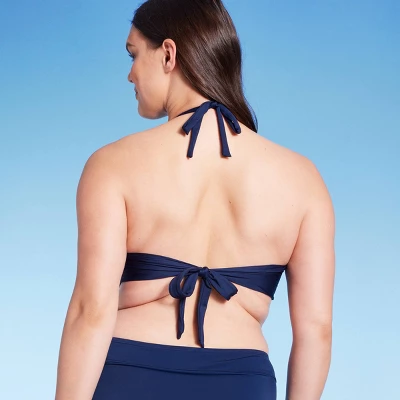 Women's Triangle Bralette Faux Wrap Halter Bikini Top - Shade & Shoreâ„¢ - Image 4