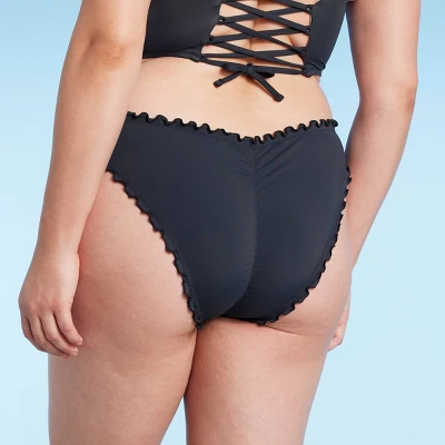 Women's Side-Tie High Leg Extra Cheeky Bikini Bottom - Shade & Shoreâ„¢ Gray - Image 4