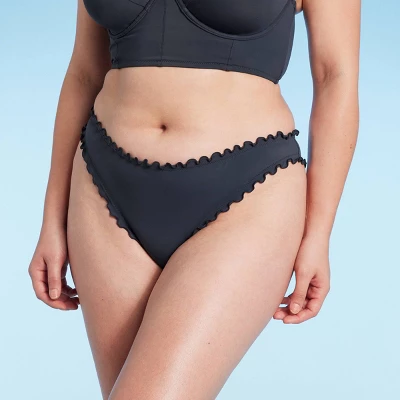 Women's Side-Tie High Leg Extra Cheeky Bikini Bottom - Shade & Shoreâ„¢ Gray - Image 3