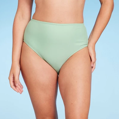 Women's High Waist Cheeky Bikini Bottom - Shade & Shoreâ„¢ Light Green - Image 3