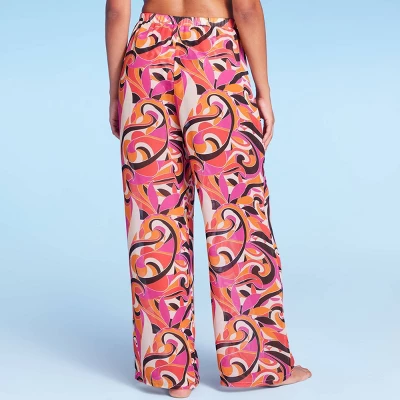 Women's Pull-On Cover Up Pants - Shade & Shoreâ„¢ Multi Abstract Print