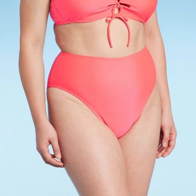 Women's High Waist Cheeky Bikini Bottom - Shade & Shoreâ„¢ Pink - Image 3