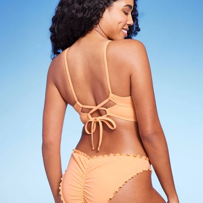 Women's Shirred Keyhole Underwire Bikini Top - Shade & Shoreâ„¢ Peach - Image 4