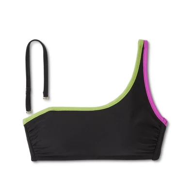 Women's Contrast Binding One Shoulder Bralette Bikini Top - Shade & Shoreâ„¢ - Image 5