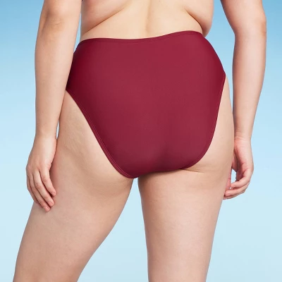 Women's High Waist High Leg Bikini Bottom - Shade & Shoreâ„¢ Red - Image 4