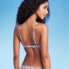 Women's Underwire Chain Strap Detail Bikini Top - Shade & Shore™ Blue Snake Print