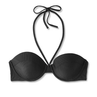 Women's Lightly Lined Ribbed Halter Bikini Top - Shade & Shoreâ„¢ - Image 5