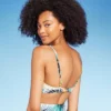Women's Tie Detail Underwire Bikini Top - Shade & Shore™ Multi Palm Print